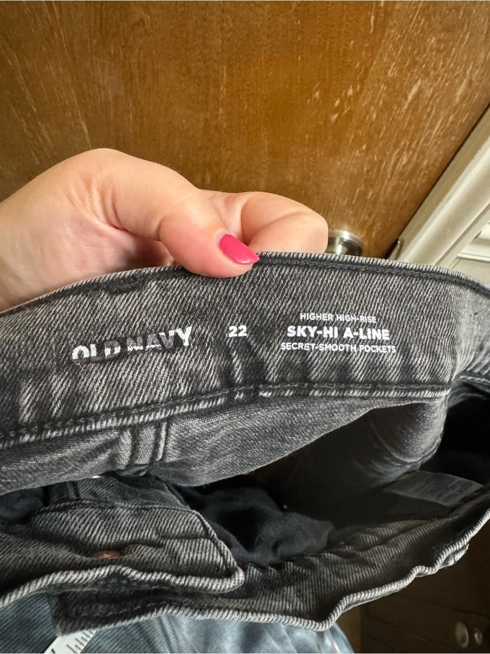 Old Navy Jean Shorts 22 High Rise Cutoff Button Fly Denim Plus Size Black